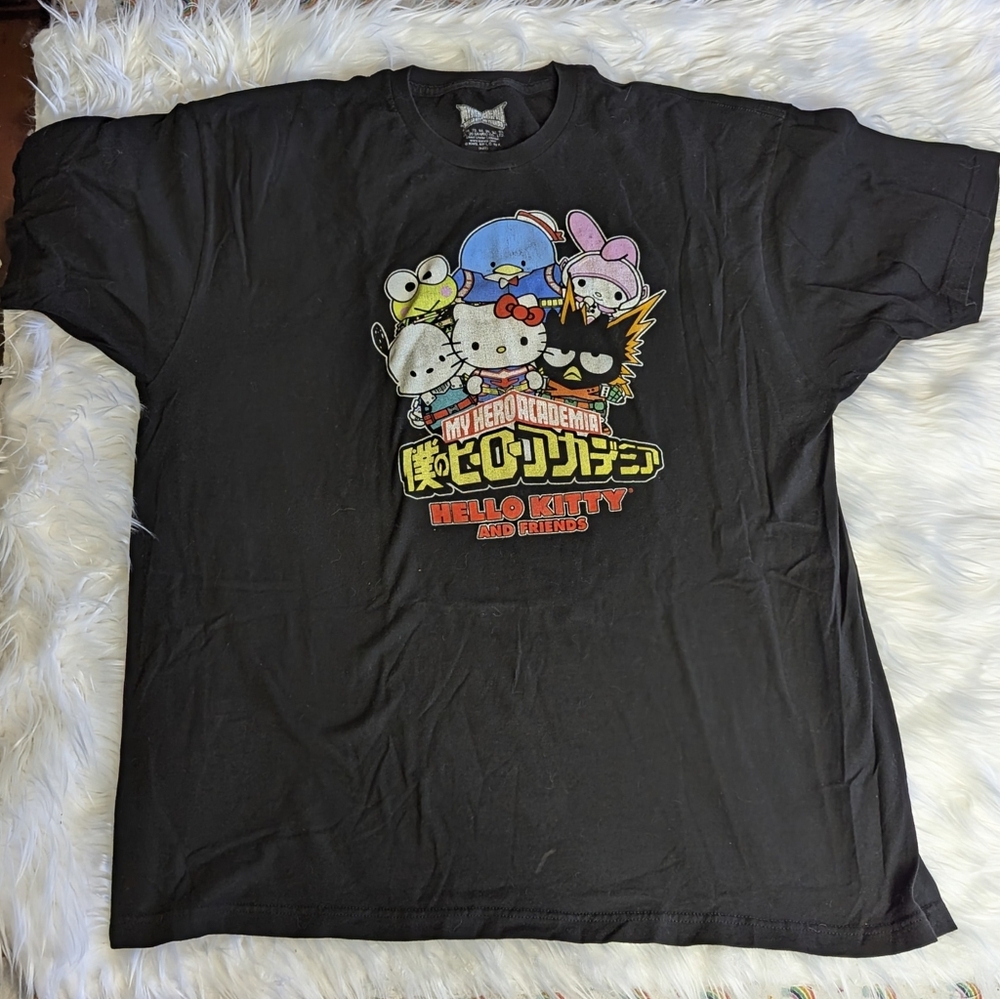 My Hero Academia X Hello Kitty and Friends Crossover Mashup Graphic T-Shirt 2XL